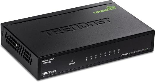 TRENDnet 8-Port Gigabit GREENnet Switch, Ethernet Network Switch, TEG-S82G