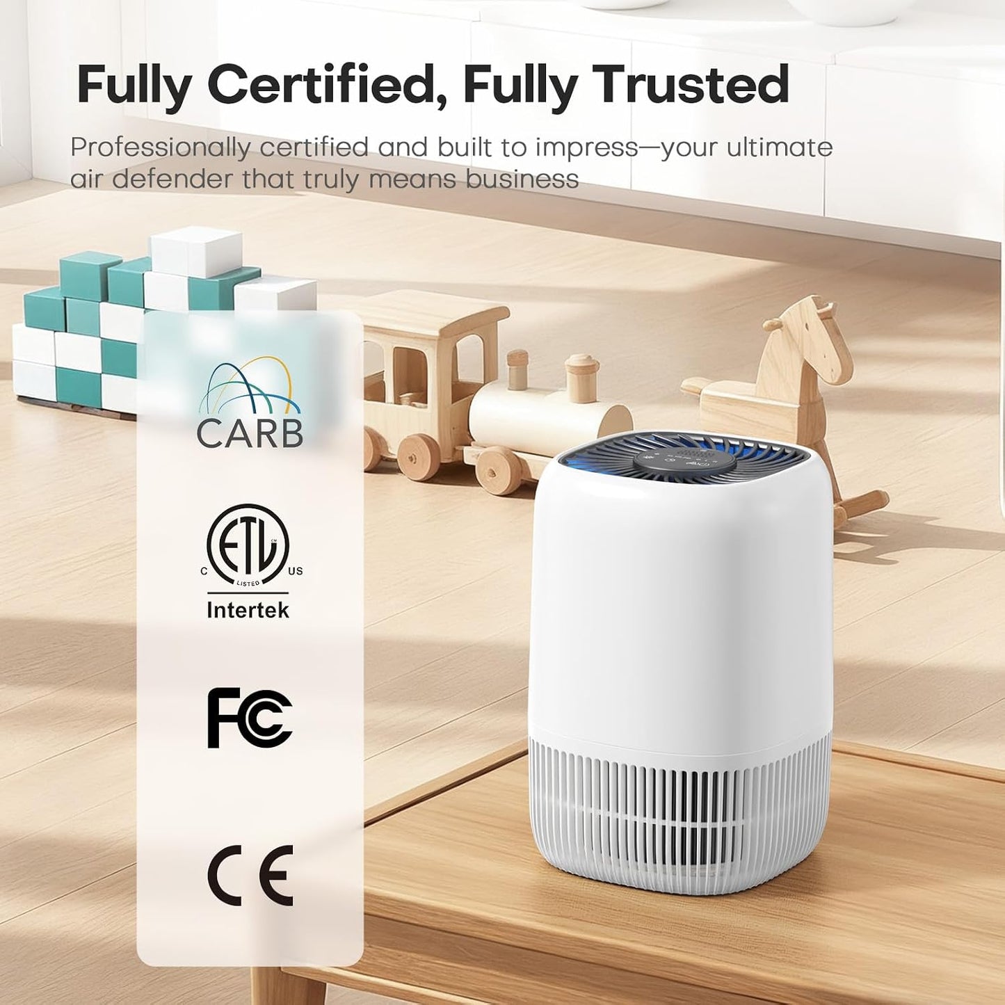 Air Purifier for Home – H13 True HEPA, 1076 ft², 360° Intake, 3 Speeds, Timer, Aroma, Quiet