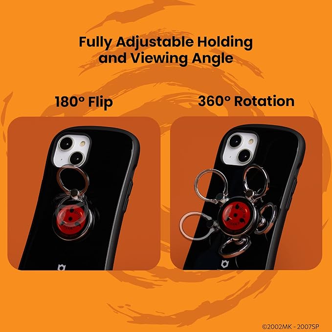 iFace Naruto Shippuden Anime Licensed Universal Smartphone Ring Holder Kickstand Accessory ??Stick On Phone Stand/Hand Gripper Compatible with iPhone, Samsung Galaxy, etc. - Sharingan Symbol