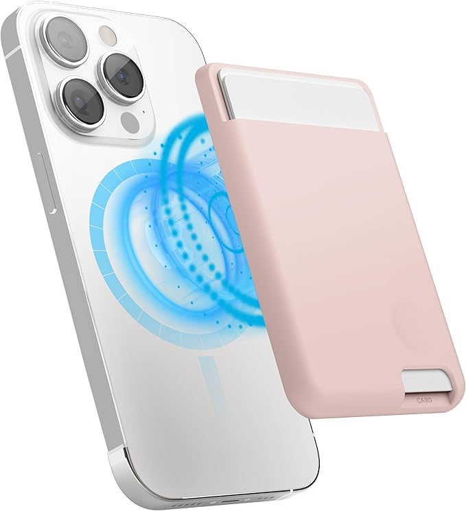 elago Magnetic Wallet Card Holder 2-Cards Compatible with MagSafe for iPhone - Secure Phone Wallet, Long Last Silicone, Scratch and Damage Protection