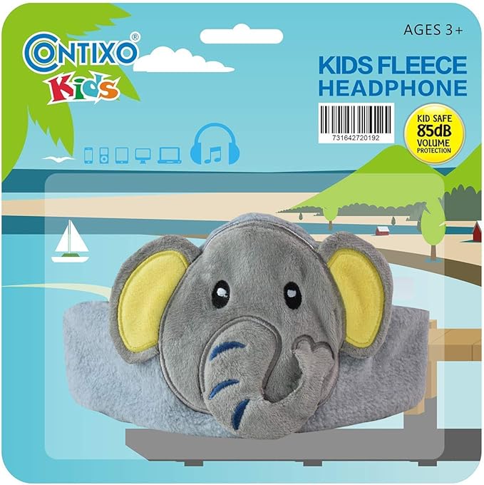 Contixo H1 Kids Headphones, 85dB Volume Limiting with Adjustable Speakers Soft Children Fleece Headband Toddler Headphones