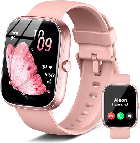 Smart Watch for Women (Answer/Make Call), 1.91"HD Smartwatch with Heart Rate/Sleep Monitor/Pedometer/Calories, 2026 Fitness Watch 110+ Sport Modes IP68 Waterproof Activity Tracker for Android iOS Pink