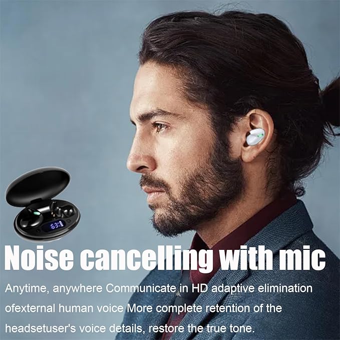 Sleep Headphones Sleep Headphones Wireless Bluetooth 5.2 Sleep Earbuds Sleep Earbuds for Side Sleepers Comfortable Noise Cancelling Invisible Earbuds Wireless Headphones Waite