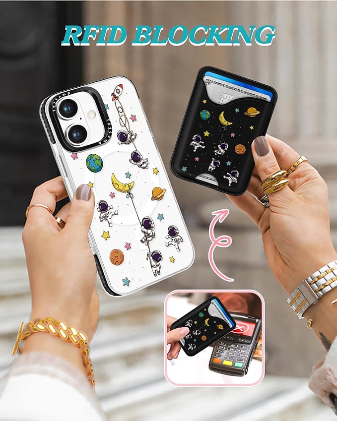 Toycamp for iPhone 16 Case - Compatible with Magsafe with Credit Card Holder Wallet Magnetic Cute Women Teen Girls Kawaii Girly Unique Man Boys Design Pretty Phone Cover for Apple 16 6.1"
