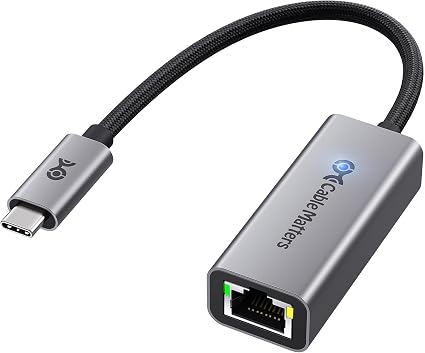 Cable Matters USB C to 5Gb Ethernet Adapter, 5 Gigabit Ethernet to USB C