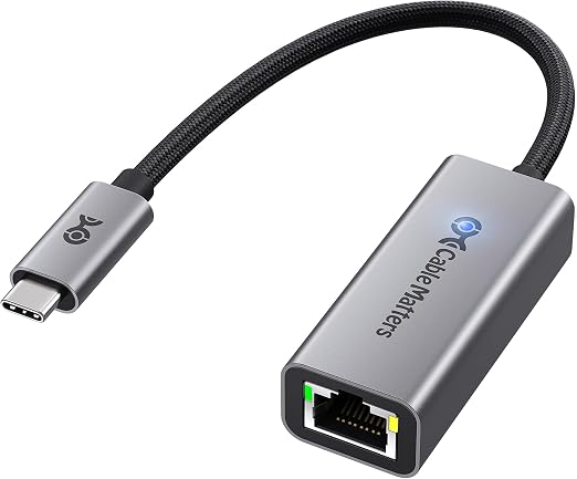 Cable Matters USB C to 5Gb Ethernet Adapter, 5 Gigabit Ethernet to USB C