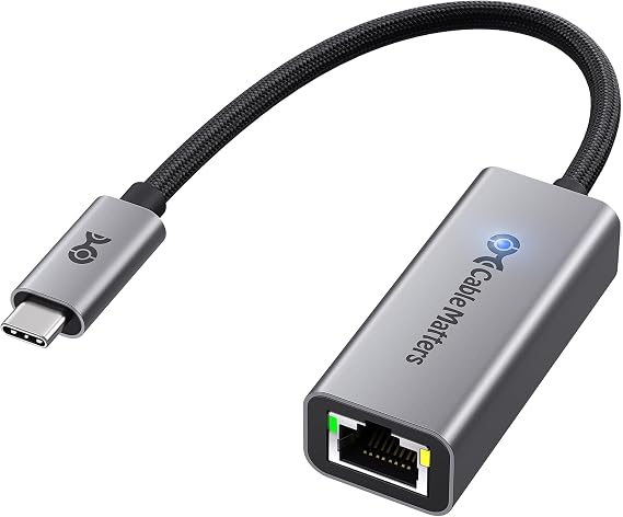Cable Matters USB C to 5Gb Ethernet Adapter, 5 Gigabit Ethernet to USB C