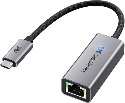Cable Matters USB C to 5Gb Ethernet Adapter, 5 Gigabit Ethernet to USB C