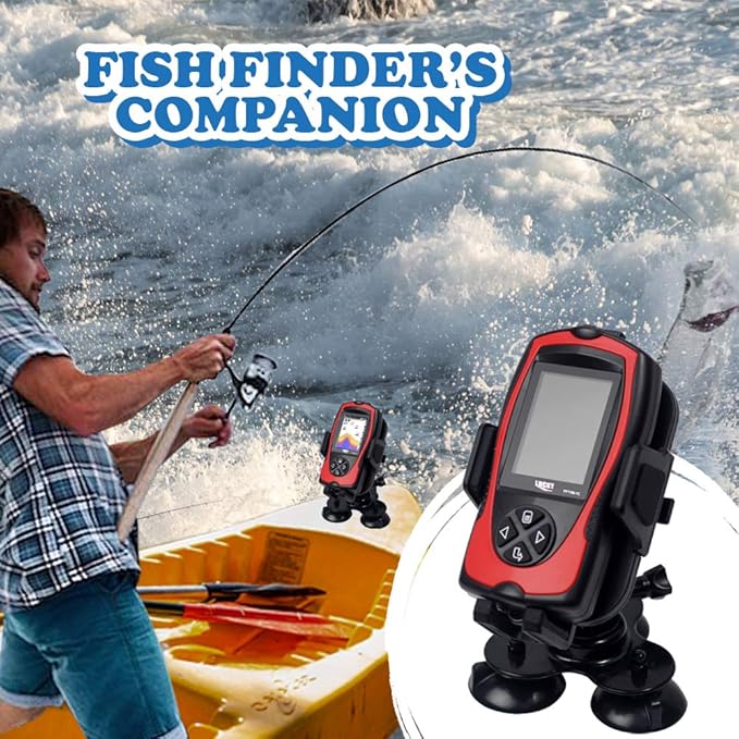 LUCKYLAKER Strong Suction Phone Mount Base Universal Marine Electronic Mount Ball Kayak Fish Finder Holder Car Fishing for Truck Boat Canoe
