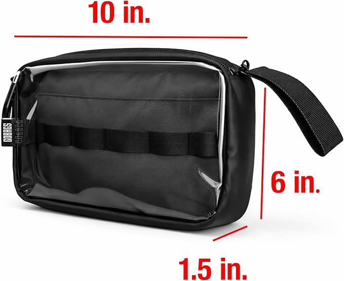 GOBAGS NEO Production Zipper Bags - Electronics & Camera Accessories Bag - Cable organizer, Gear Accessory Pouch, Travel Camera Essentials (Small, Black)