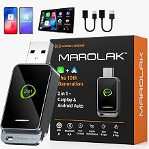 2-in-1 Wireless CarPlay & Android Auto Adapter (2026 Upgraded WiFi 6-BT 5.4) Wired to Wireless Converter | Multi-User Seamless Connection | Easy Setup-Plug & Play | Auto Reconnect | Cars from 2015+ - Image 1