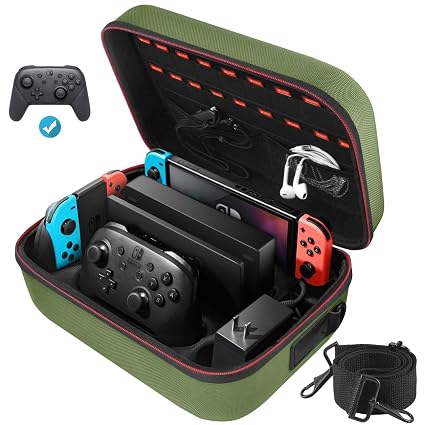 COOWPS Switch Case for Nintendo Switch & OLED Model, Travel Storage Case