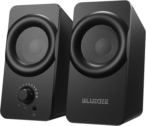 Bluedee Computer Speakers for Desktop PC, Dual Driver PC Speakers with RGB