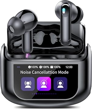 Wireless Earbuds, Bluetooth 5.4 Headphones Multi-Function Touch Screen