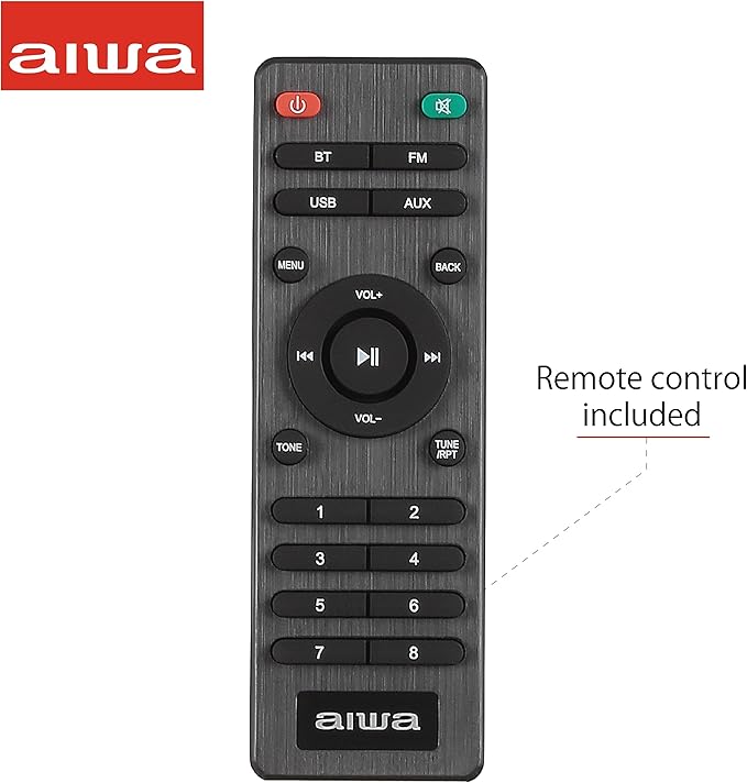 Aiwa Wireless Speaker - Unleash Powerful Sound and Versatile Connectivity - Experience Bluetooth Freedom, FM Radio, Clock, 20W RMS, LCD Display, and Alarm Clock Functionality
