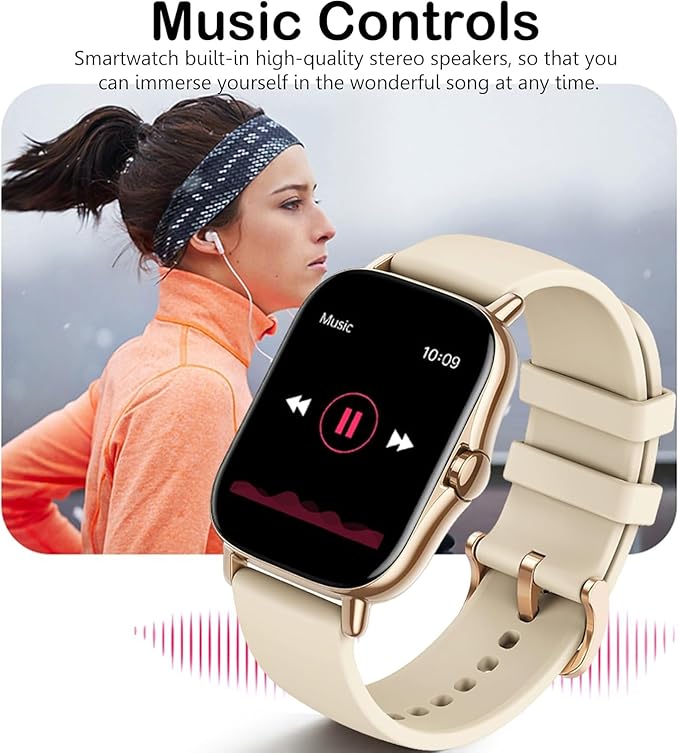 Smart Watch, 1.81" Upgraded Full Touchscreen Smart Watch for Android iPhones with Heart Rate Blood Pressure Monitor, Multiple Sports Fitness Tracker with Smart Watches for Women Men (Pink)