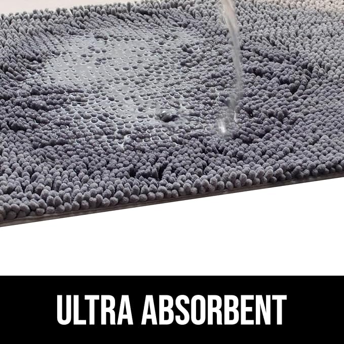 Muddy Mat® Dog Blanket - Chenille Water Absorption Blanket for Bed & Couch Cover for Dogs Washable, Anti-Slip Soft and Durable Furniture Protector for Dogs - Grey 48"x56"