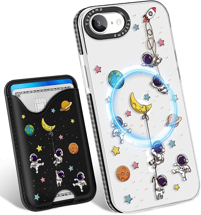 Toycamp for iPhone 16e Case 6.1 Inch - Compatible with Magsafe Credit Card Holder Wallet Magnetic Cute Women Teen Girls Kawaii Girly Unique Man Boys Design Phone Cover for iPhone 16e
