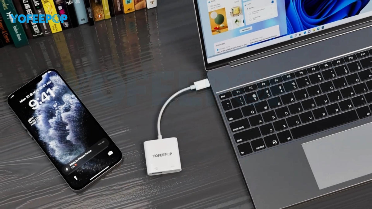 USB C to USB Camera Adapter with 30W PD Charging Port