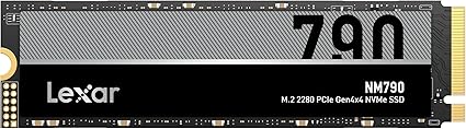 Lexar 1TB NM790 Internal NVMe SSD, 7400/6500 MB/s, M.2 2280, PCIe Gen 4x4
