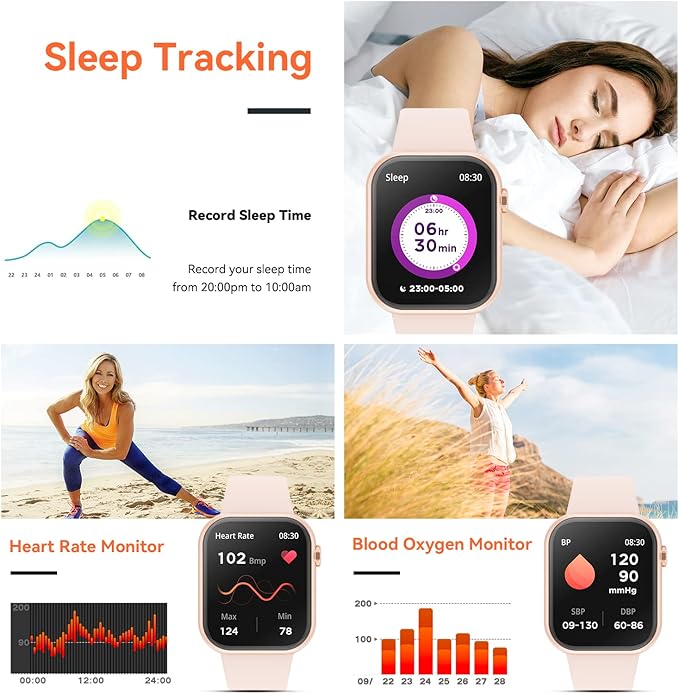 Hwagol Smart Watch (Answer/Make Call) 1.85inch Fitness Tracker, DIY Dials/Pedometer/Calories/Multiple Sport Modes/Voice Assistant, Smart Watches for Men Women Android iOS Phones