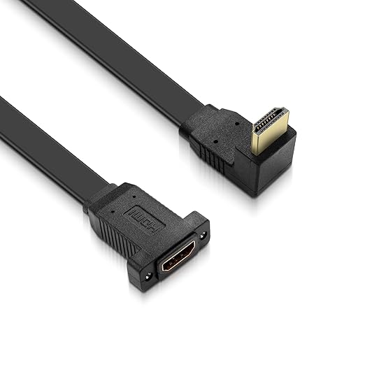 GINTOOYUN 20inch 4K HDMI Extension Cable (M/F) - Black - Supports 4K@60Hz, 3D, ARC - Compatible with Roku TV, PS5, Blu-ray, PC Monitor, Projector