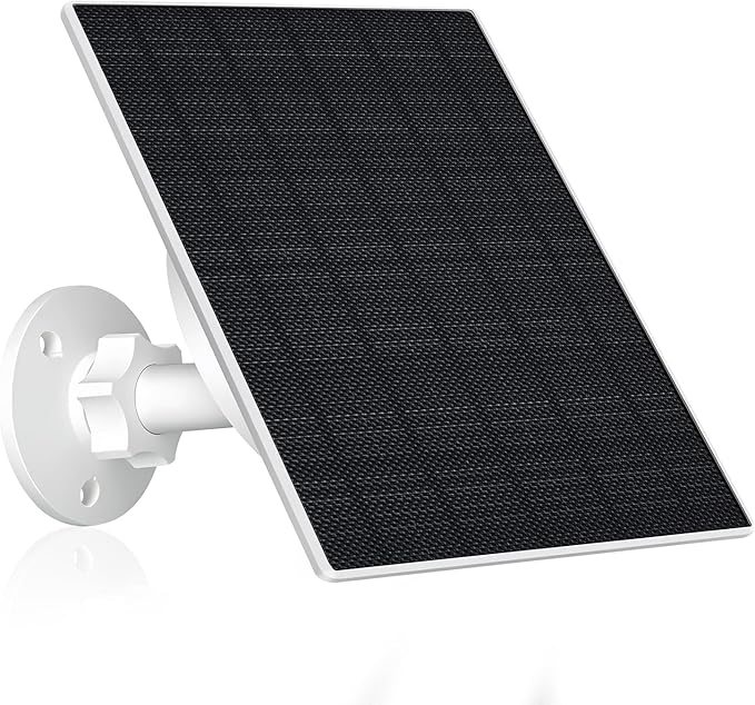 Zivif 10W Solar Panel for Security & Trail Cameras, 10400mAh Built-in Battery, 5V Outdoor Solar Charger with USB-C Cable, Micro-USB Adapter Plug, IP66 Waterproof, 360° Adjustable Mount