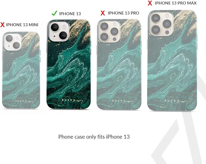 BURGA Phone Case for iPhone 13 - Cute, Trendy, Aesthetic, Pattern Phone Cover, Hard Shell Protection - fits Apple iPhone 13 Case for Women and Men