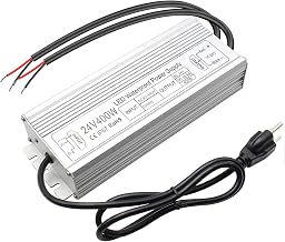 inShareplus 24V 400W LED Power Supply, IP67 Rainproof Waterproof Outdoor Driver,AC 90-140V to DC 24V Low Voltage Transformer, Adapter Converter for LED Light, Computer Project, Outdoor Use - Image 1
