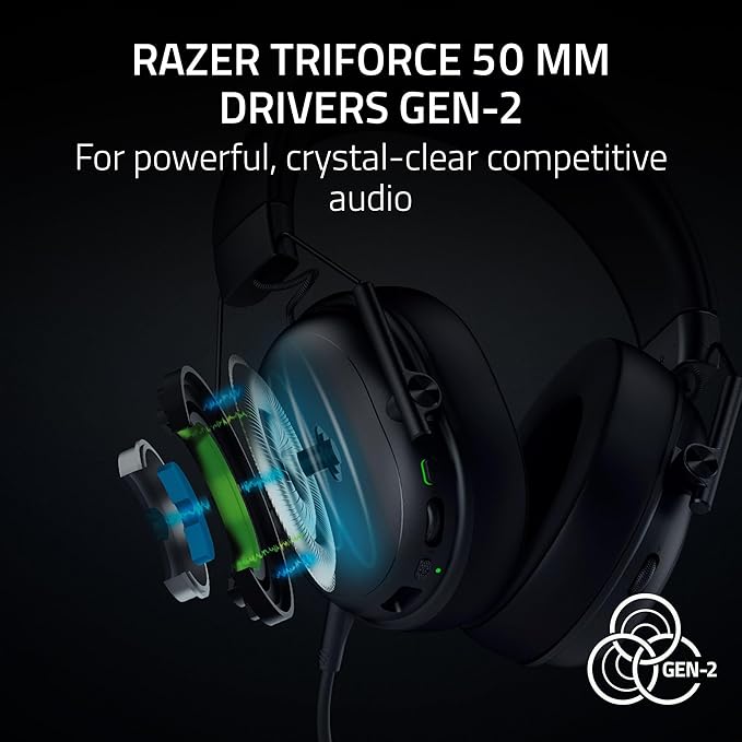 Razer BlackShark V3 X HyperSpeed Wireless Gaming Headset for PC: 50mm Drivers - Cardioid Mic - 2.4 GHz, Bluetooth, USB - Works with Mac, PS5, Nintendo Switch, Smartphone - Black (Renewed)