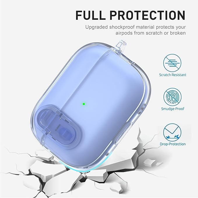 Valkit Compatible AirPods Pro Case, Clear with Cleaner Kit, Soft TPU Protective Cover, Shockproof for AirPods Pro Gen 2/1