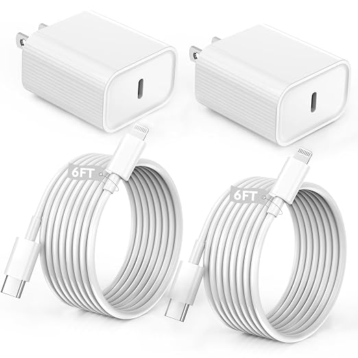 iPhone Charger Fast Charging,iPhone Fast Charger 2Pack Type C Fast Charger Block Plug Adapter 6FT USB-C to Lightning Cable Cord for iPhone14/13/13 Pro/12 Pro/12 Pro Max/11/Xs Max/XR/X/SE,iPad,AirPods - Image 6