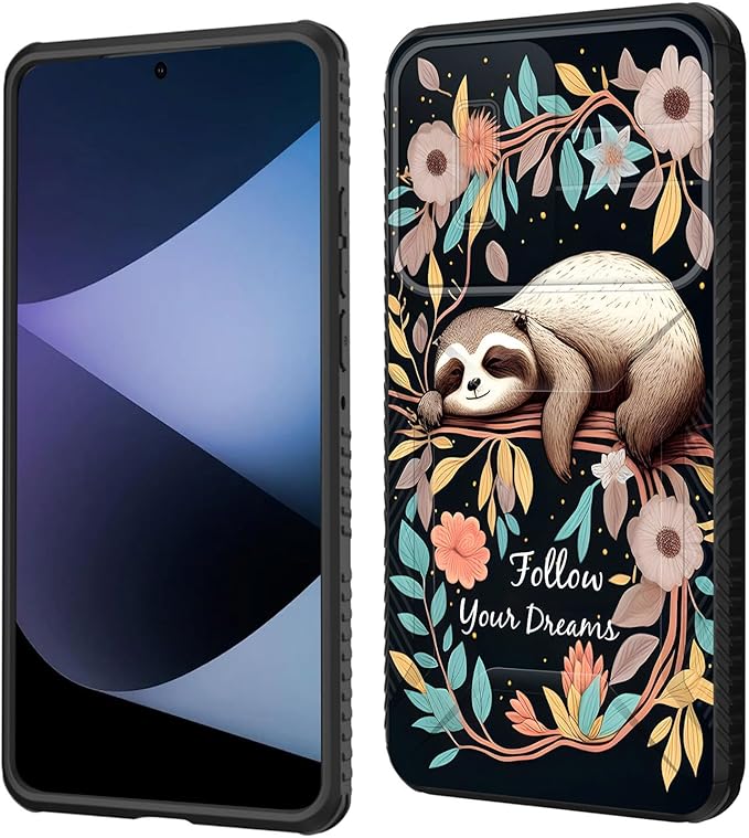 for Galaxy A36 5G/A56 5G Case Built in Slide Camera Lens Cover,Heavy Duty Shockproof Protection Dual Layer Case for Samsung Galaxy A36 5G/A56 5G 6.7" 2025,Cute Baby Sloth On The Tree