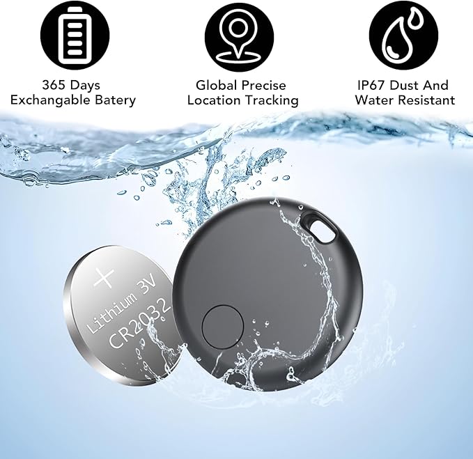 Bluetooth Tracker Tag for Android 4-Pack – GPS Item Finder for Keys, Wallet & Luggage, No Monthly Fee