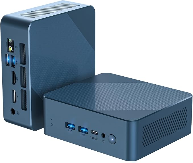 Glorlin Mini PC - Ryzen 5 3501U (up to 3.7GHz), 8GB RAM 256GB SSD, Small Desktop Computer with Triple 4K Display, WiFi 6 Bluetooth 5.3, Compact Micro PC for Light Office & Streaming - Image 8