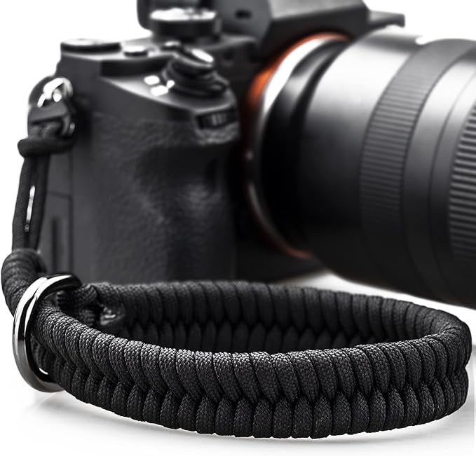 AQAREA Camera Wrist Strap for DSLR Mirrorless Camera, Quick Release Camera Hand Strap with Safer Connector (Black)