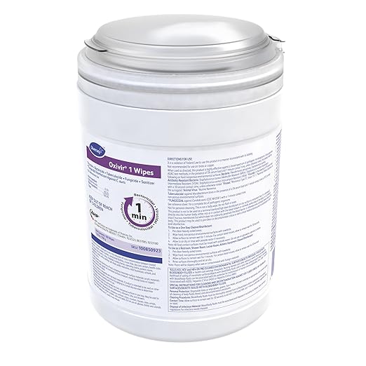 Oxivir Diversey 1 100850923 Disinfectant Cleaning Wipes, Pre-Moistened with Accelerated Hydrogen Peroxide AHP, Unscented, 160 Standard 6x7-Inch Wipes, 1-Canister (Pack of 12)