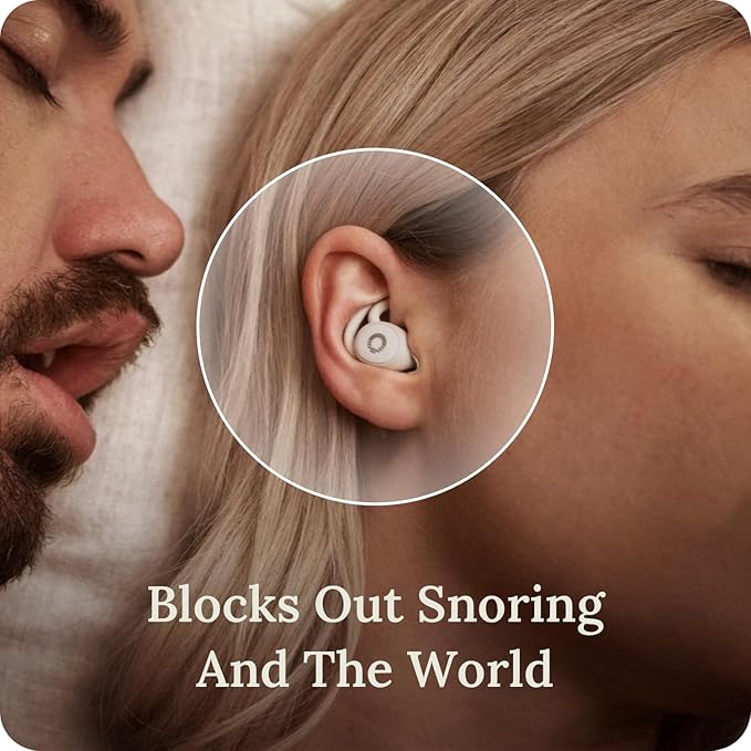 Ozlo Sleepbuds® | Comfortable Side Sleeper Headphones | Up to 10 Hours of Bluetooth LE Streaming | Science-Backed Sleep Sounds | Snore Blocking Comfortable Earbuds (Renewed)