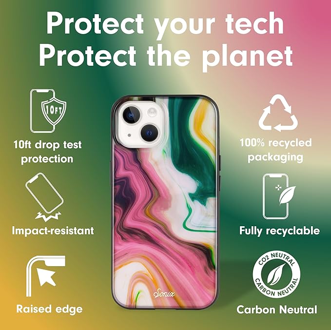 Sonix Case for iPhone 15, 14, 13 | Compatible with MagSafe | 10ft Drop Tested | Agate