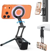 OMOTON TP02 Magnetic Phone Tripod for MagSafe, 360° Pivot, Clamp & Stand - Image 1
