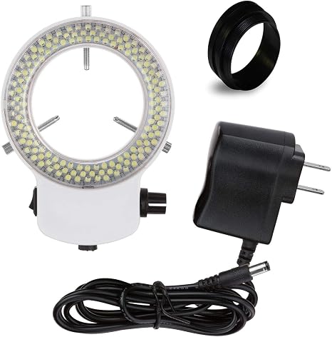 VMLIFR-09W White Adjustable 144 LED Ring Light Illuminator for Stereo Microscope