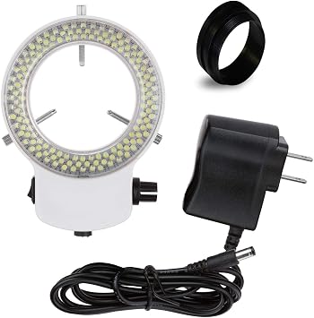 VMLIFR-09W White Adjustable 144 LED Ring Light Illuminator for Stereo Microscope