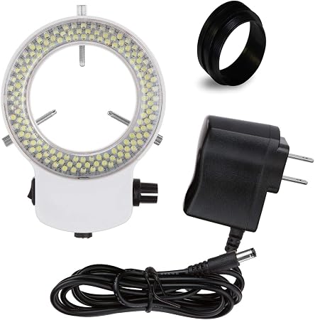 VMLIFR-09W White Adjustable 144 LED Ring Light Illuminator for Stereo Microscope