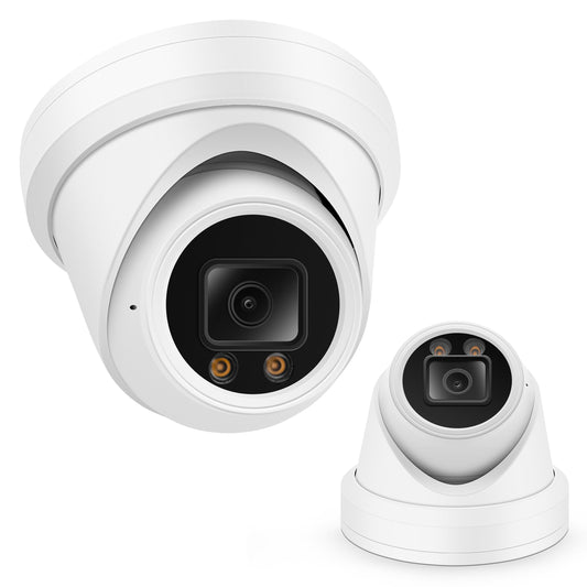 4K PoE Turret Dome Camera (8MP STARVIS) with Microphone, Smart Dual-Light 100ft Color Night Vision, IP67 Weatherproof Indoor/Outdoor, 110° Wide Angle 2.8mm Lens, NDAA Compliant IP Camera