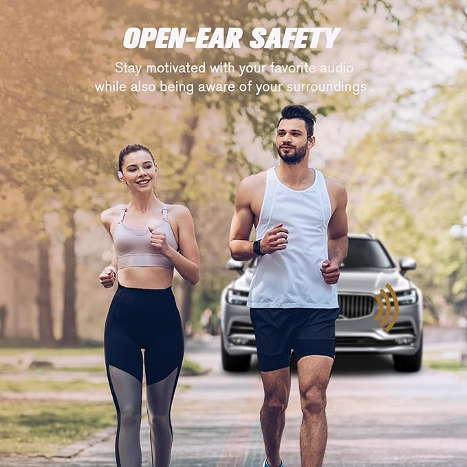 Over The Ear Earbuds Open Ear Buds Headphones Over Ear Air Bone Conduction Earbuds Earphones Bone Conducting Air Bone Conduction Headphones Bluetooth Over-Ear Skin Tone