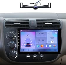 9 inch Touchscreen Car Stereo Radio for Honda Civic 2001 2002 2003 2004 2005 with Wireless CarPlay Android Auto 2G+32G Bluetooth GPS Navigation WiFi FM AM HD Backup Camera Mic