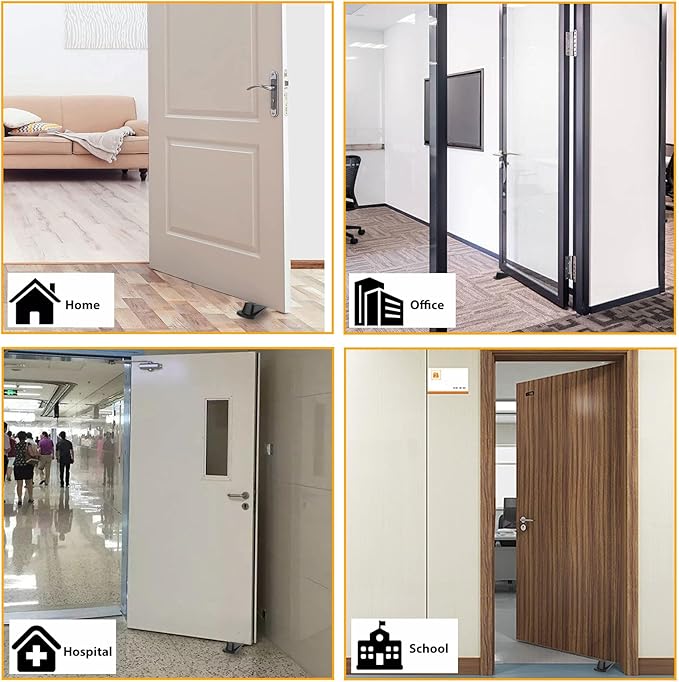 48 Pcs Door Stoppers for Bottom of Door Rubber Door Stoppers for Home Office Dorm Classroom Garage on Carpet,Concrete, Wooden Floor