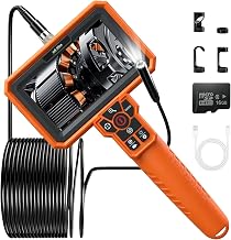 Handheld Inspection Camera with 7.2” Screen, Built-in 16GB Storage, Standalone Endoscope Camera – Record & Playback, 8 LED Lights, Rechargeable Borescope for Pipe, Wall & Auto Inspection - Image 1