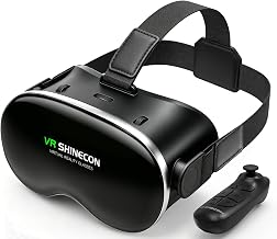 VR Headset with Bluetooth Controller, HD Aspheric Lenses, Adjustable Focus & IPD – Universal Fit for 4.7–7" Smartphones with Heat Dissipation Design - Image 1