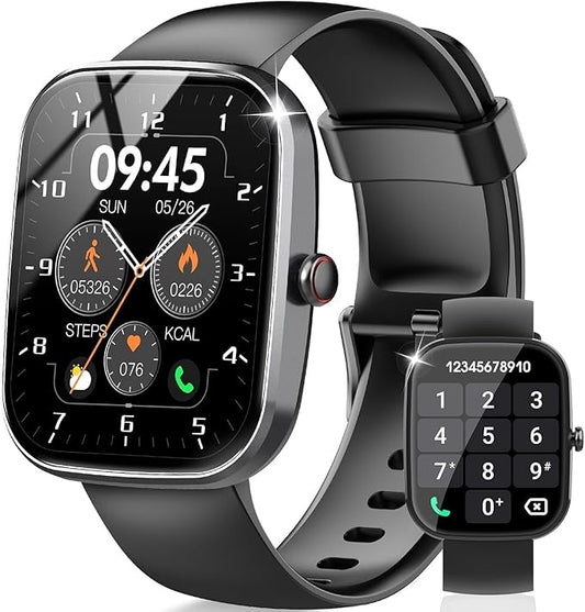 Csasan Smart Watch for Men Women, 1.91" HD Screen Smartwatch Heart Rate/Sleep/Steps Monitor, Activity Trackers for Android iOS Black